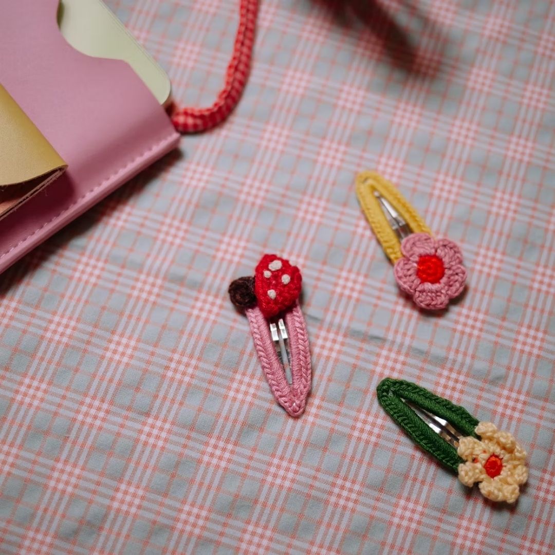 Mushroom Hair Clips - Set of 2