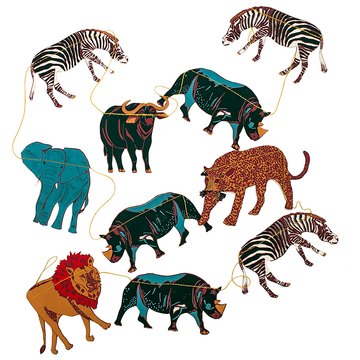Safari Animals Sewn Garland - Parkette.