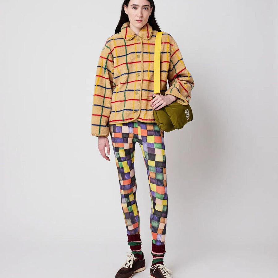 Womens Color Striped Sheepskin Jacket - Parkette.