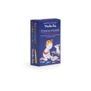 Aujourd'hui C'est Mercredi Erasable Felt Pens - Set of 10