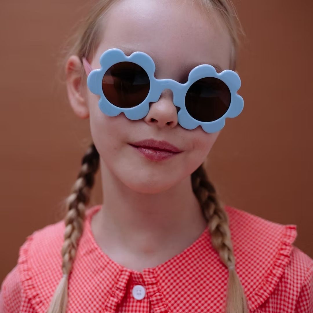Flower Sunglasses - Cloud Blue + Rosebay Pink
