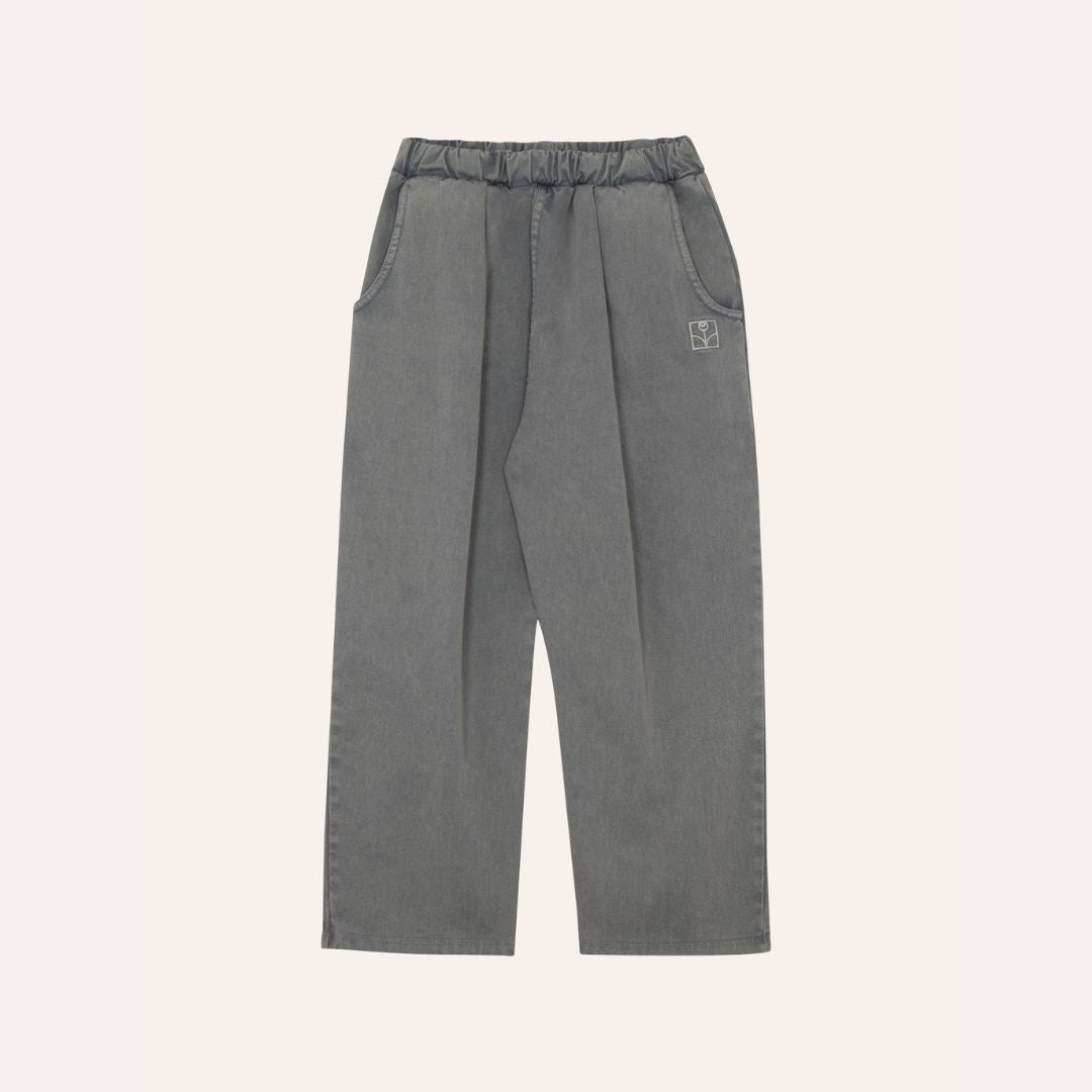Light Grey Denim Trousers - Parkette.