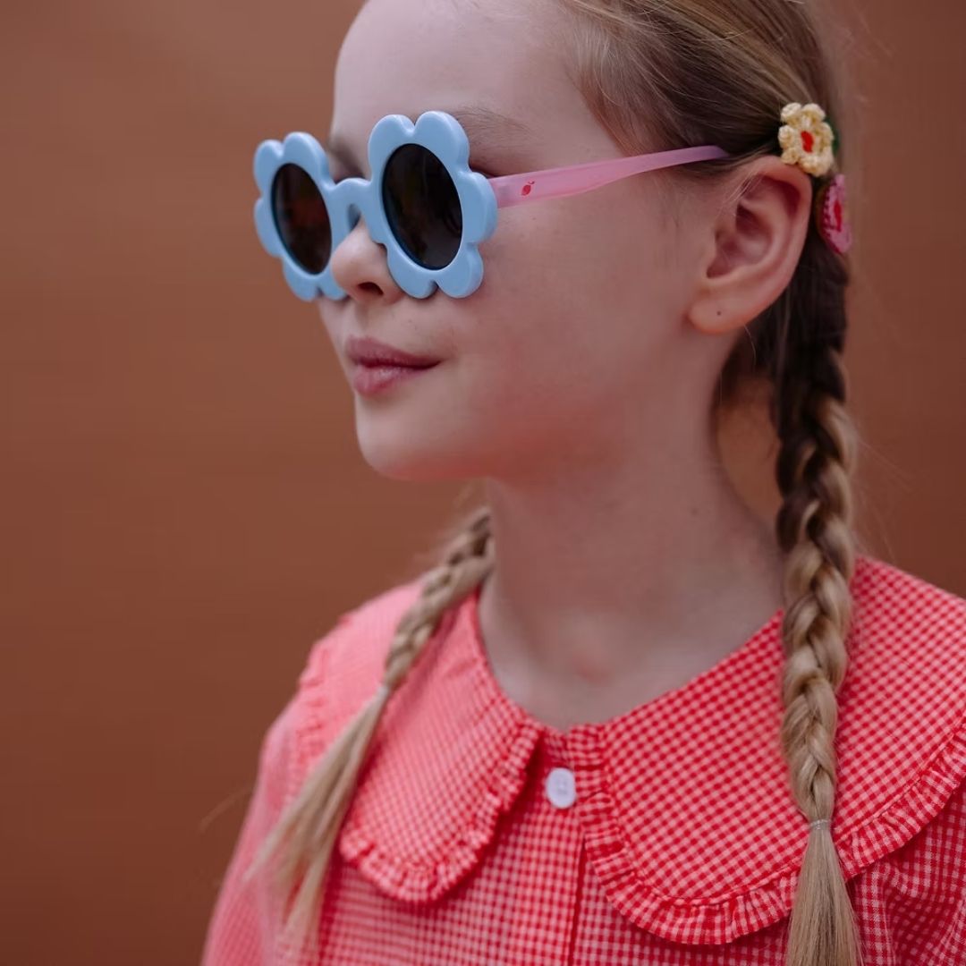 Flower Sunglasses - Cloud Blue + Rosebay Pink