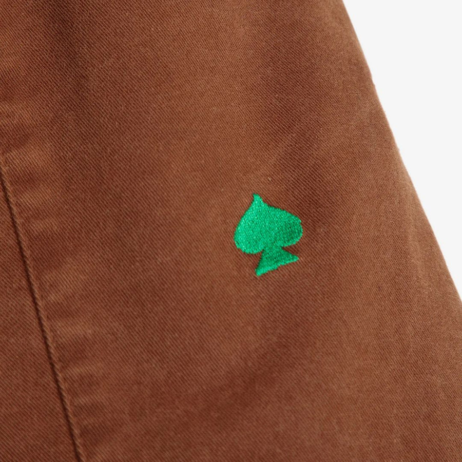 Womens Brown Embroidery Cocoon Pants - Parkette.