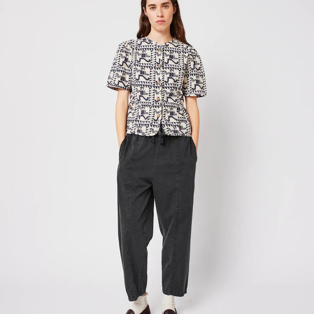 Womens Dark Grey Cocoon Pants - Parkette.