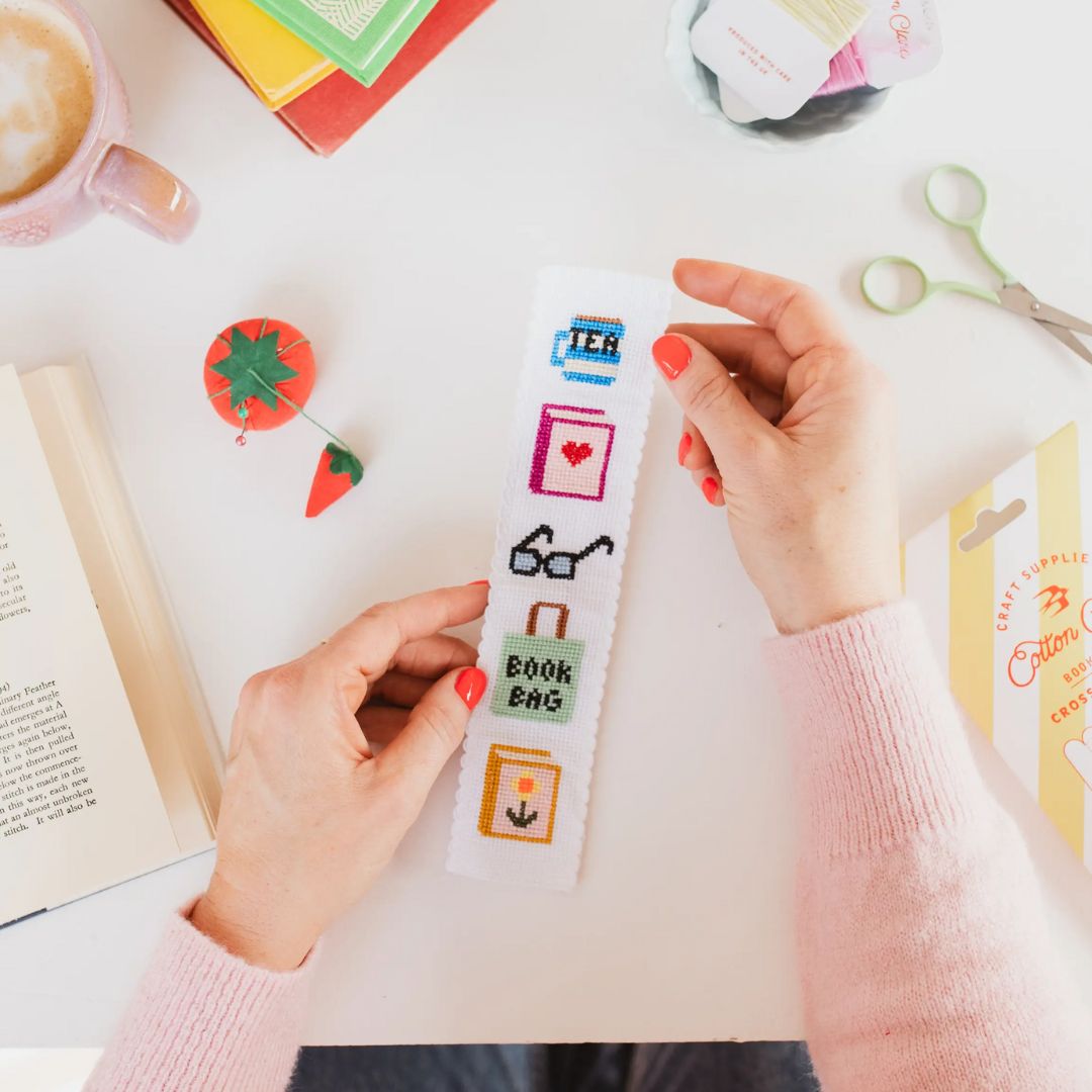 Bookish Counted Cross Stitch Bookmark Kit