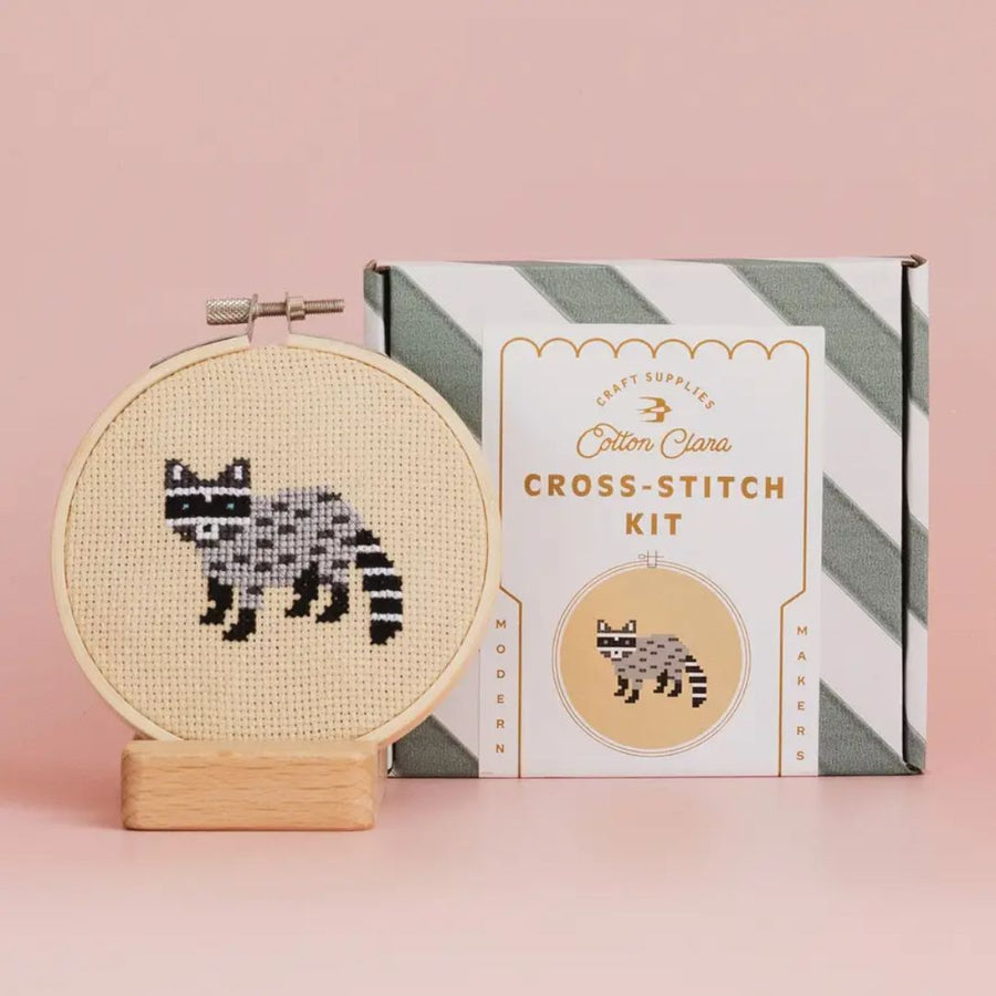 Racoon Cross Stitch Kit for Beginners