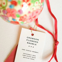 Crimson Flowers Bauble