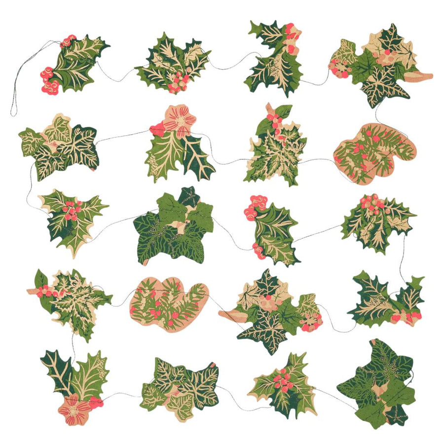 Holly and Ivy Sewn Garland - Parkette.