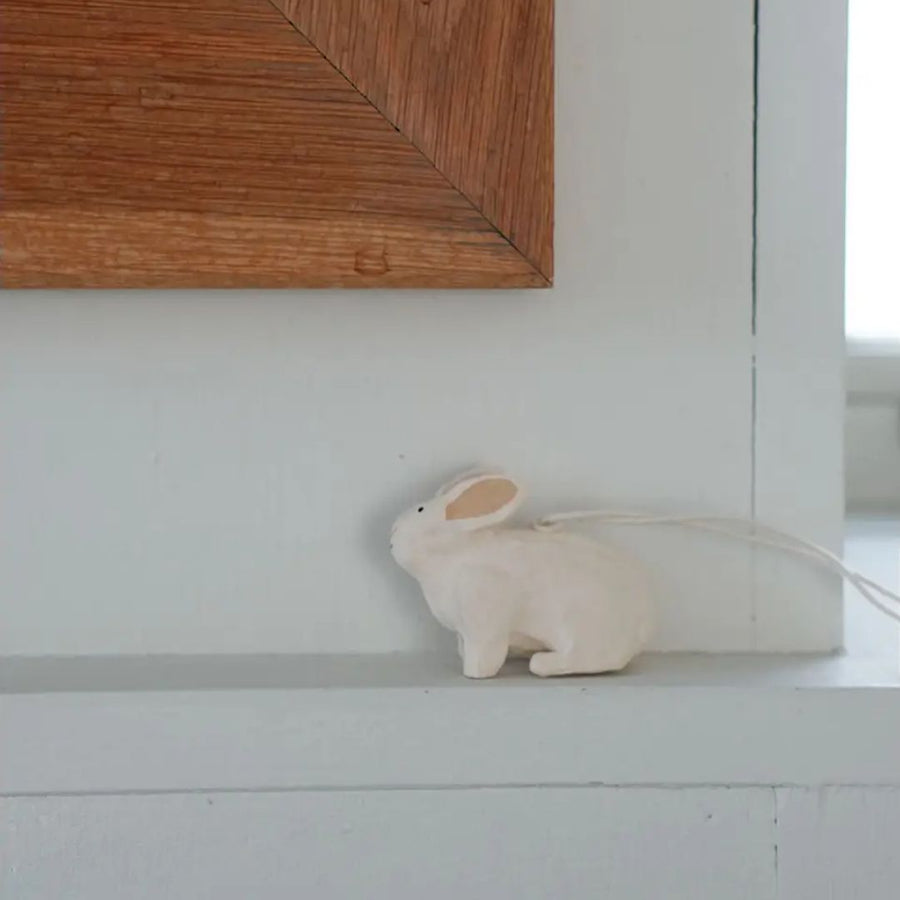 Paper Mache Rabbit Ornament