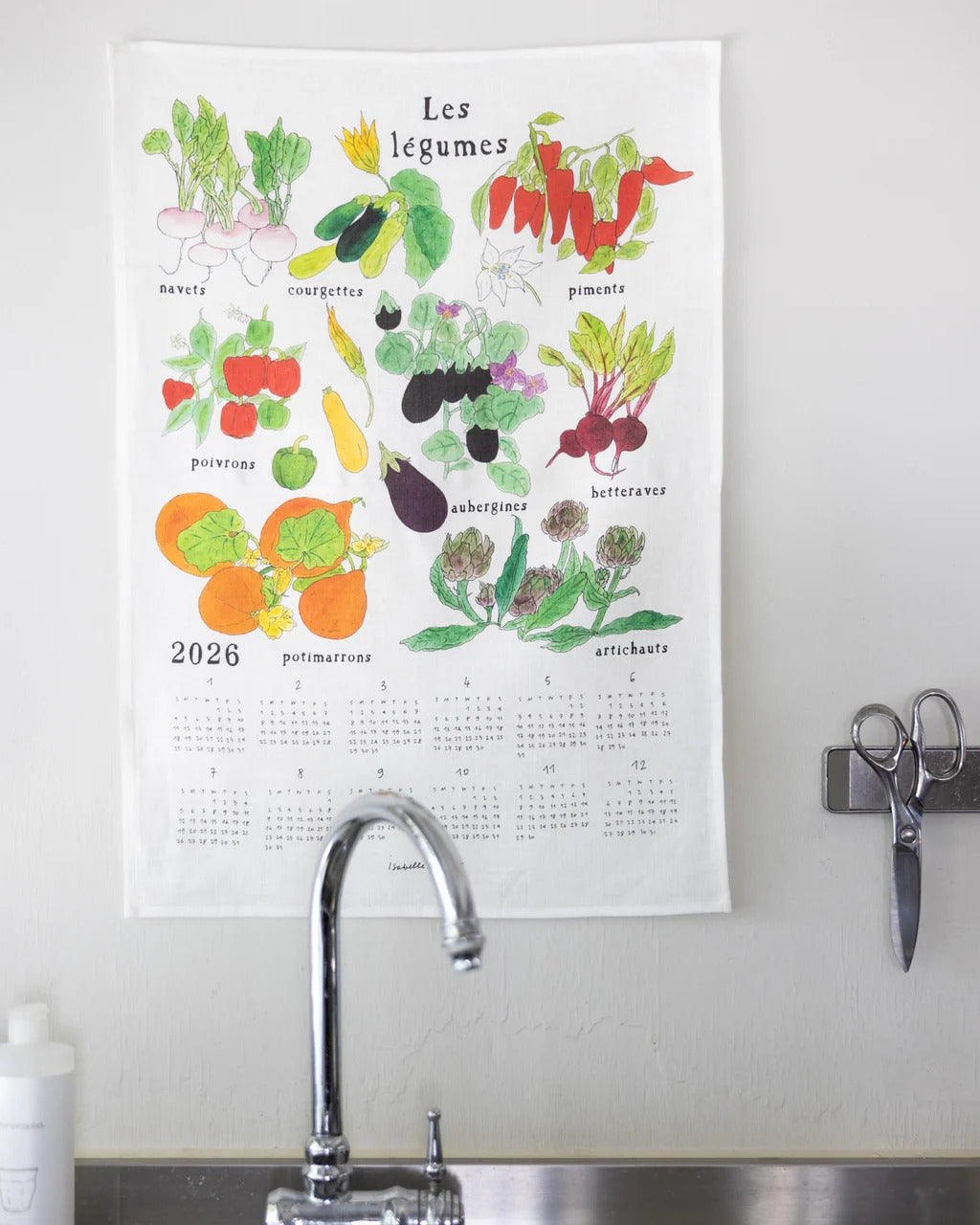 2026 Linen Calendar: Fresh Vegetables