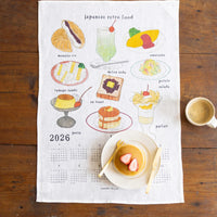2026 Linen Calendar: Japanese Retro Food