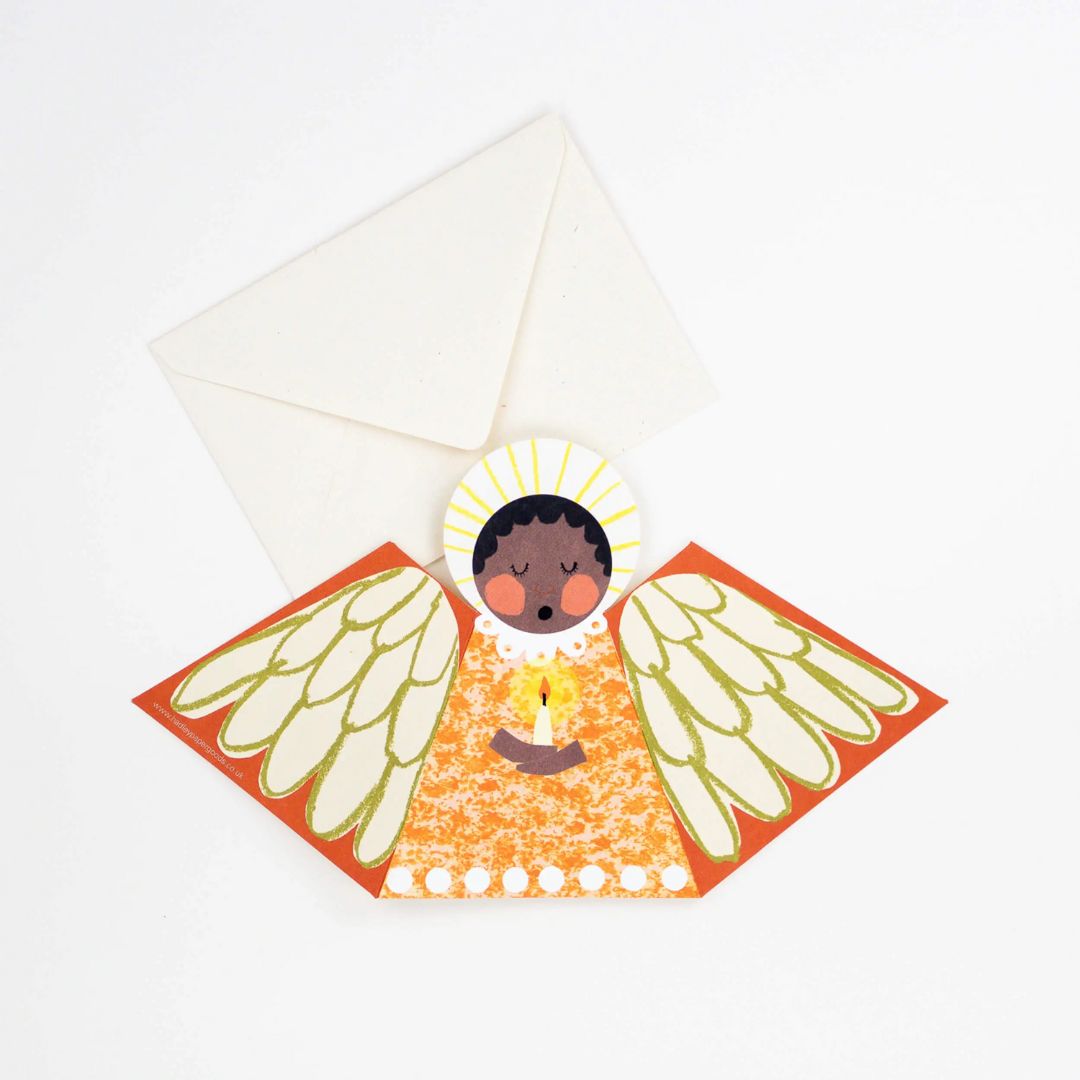 Orange Angel Fold-Out Card - Parkette.