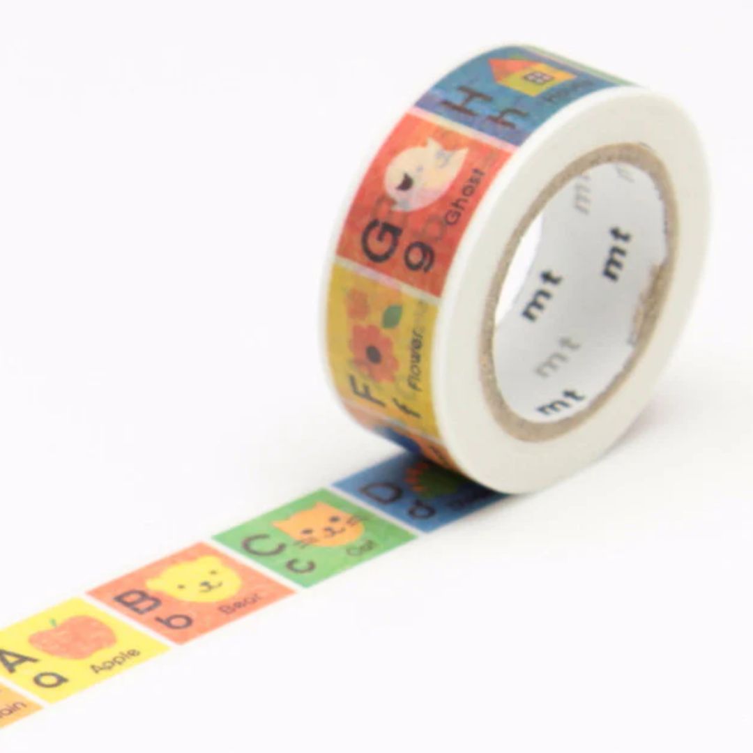 MT for Kids Washi Tape - Alphabet A to M - Parkette.