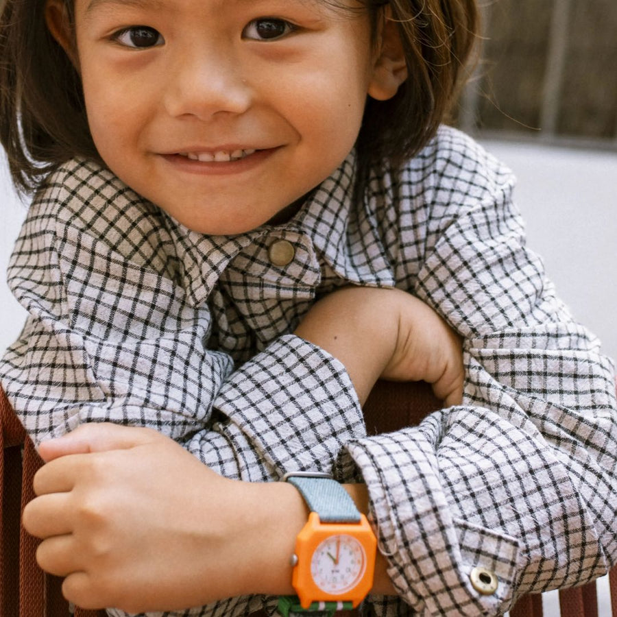 Mini Kyomo x Taxi Brousse Circus Watch in Denim and Green