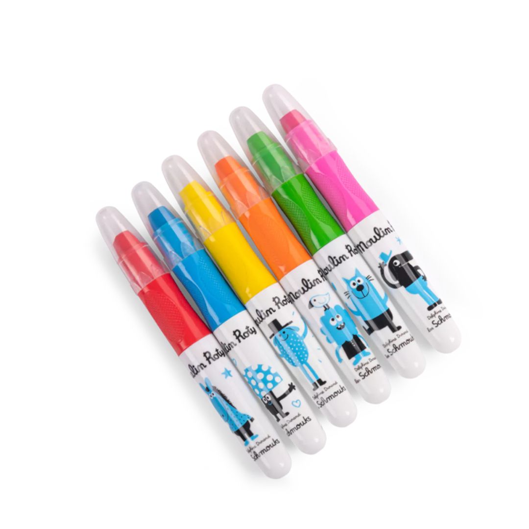 Les Schmouks Set of 6 Multisurface Crayons