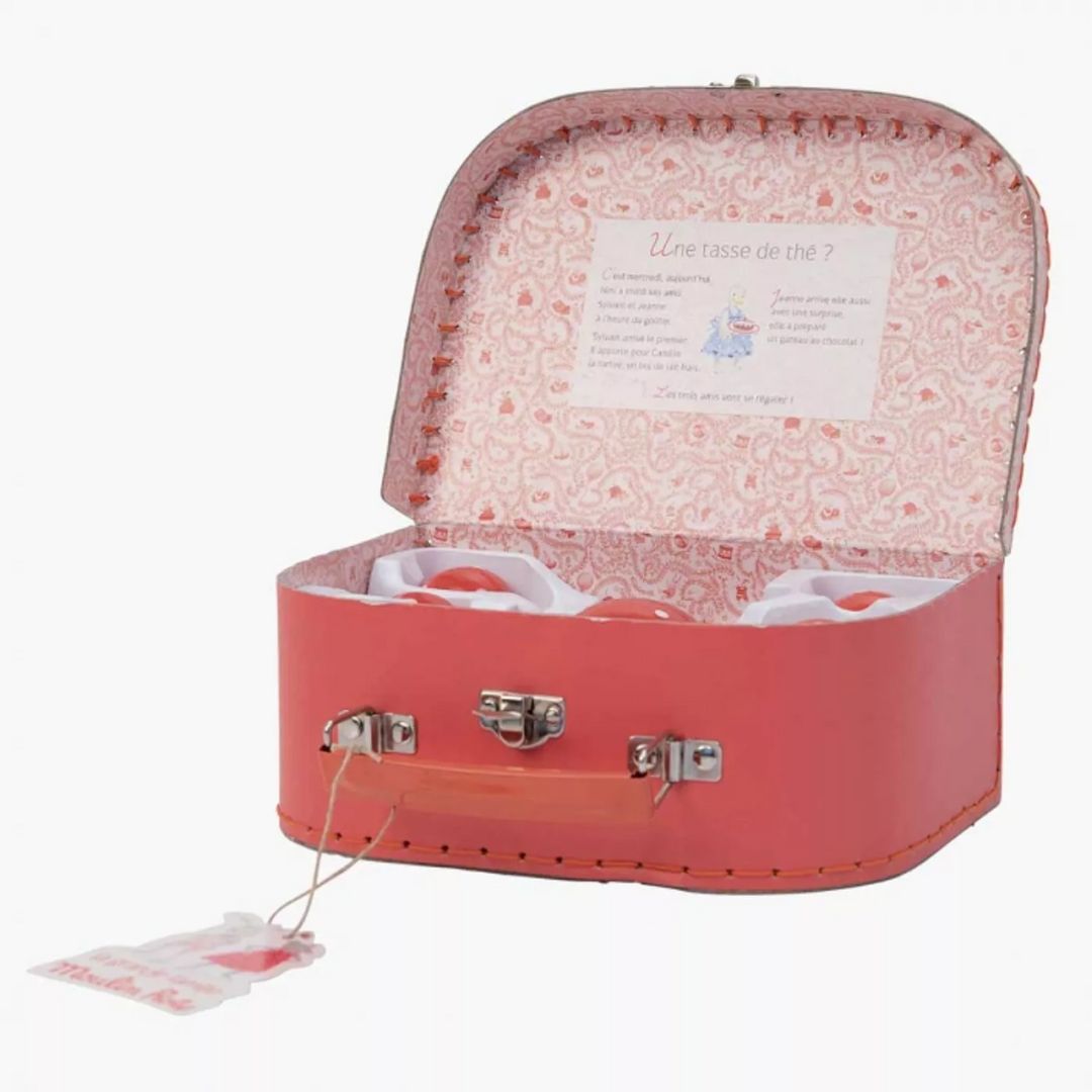 La Grande Famille Red Ceramic Tea Set