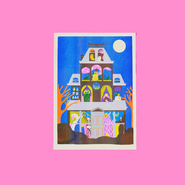 Naomi Wilkinson Haunted House Riso Print - Parkette.