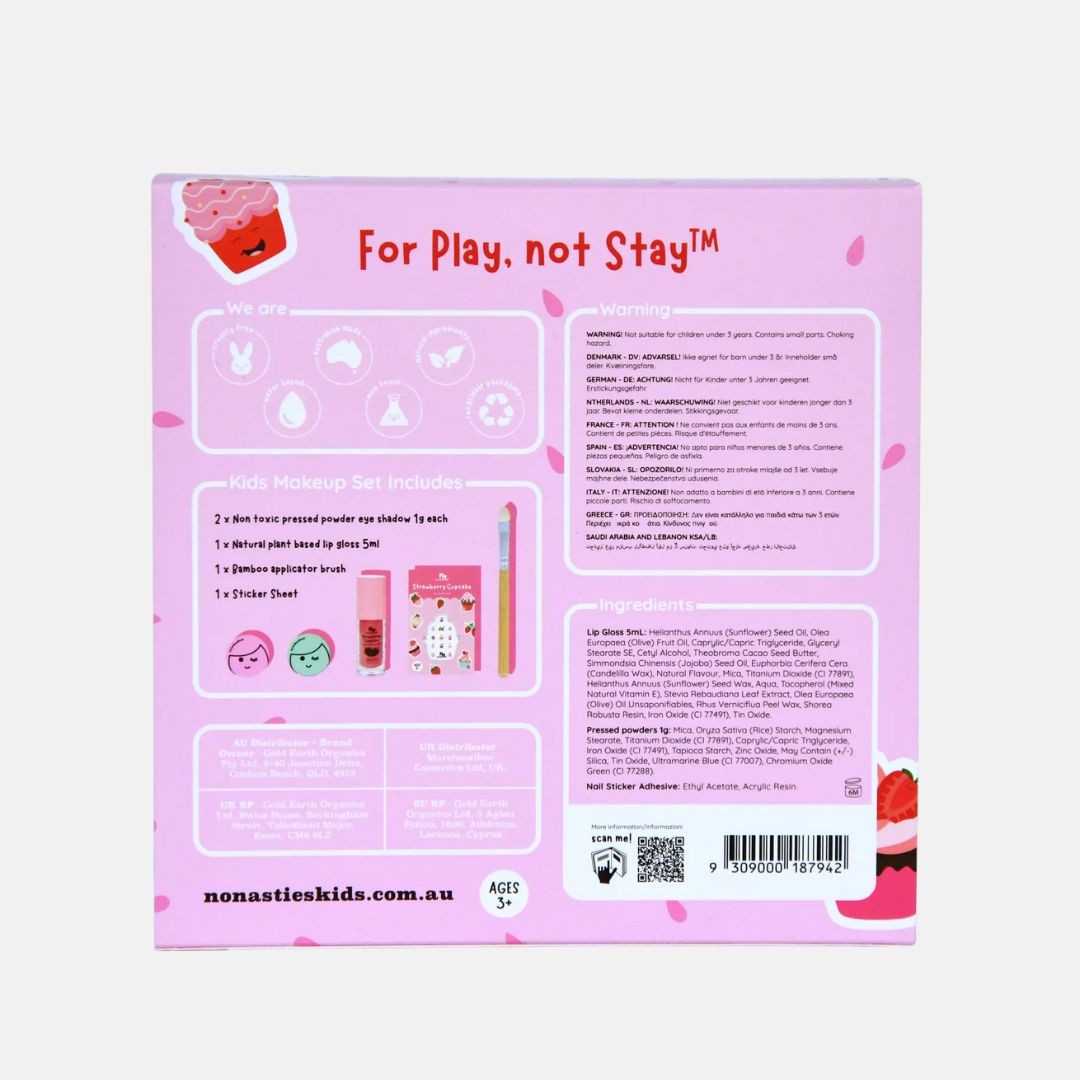 Strawberry Cupcake No Nasties Natural Makeup Gift Set