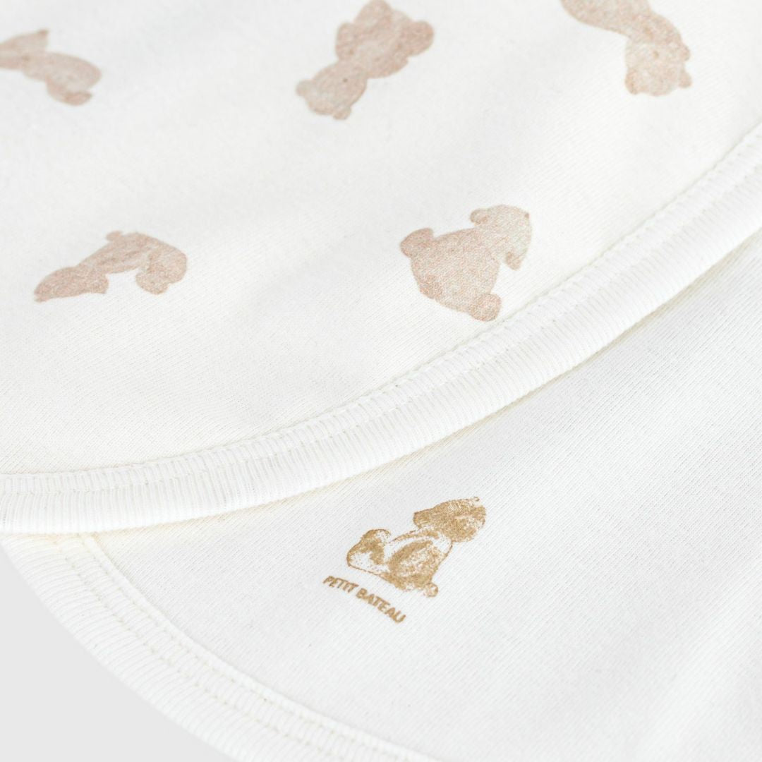 Set of 2 Cotton Teddy Bear Bibs - Parkette.