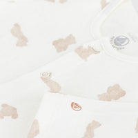 Teddy Bear Cotton Baby Sleepsuit - Parkette.