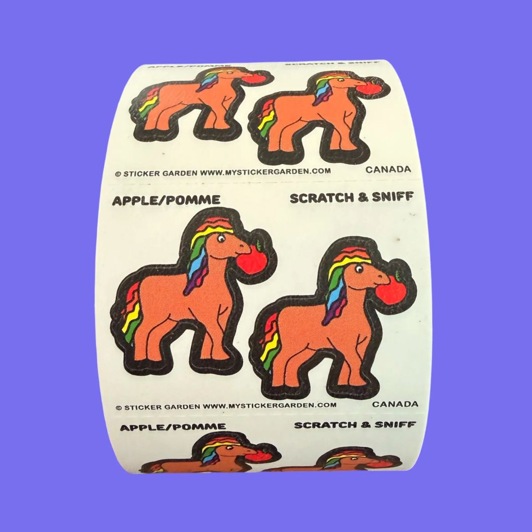 Horse Apple Scent Scratch and Sniff Sticker Sheet
