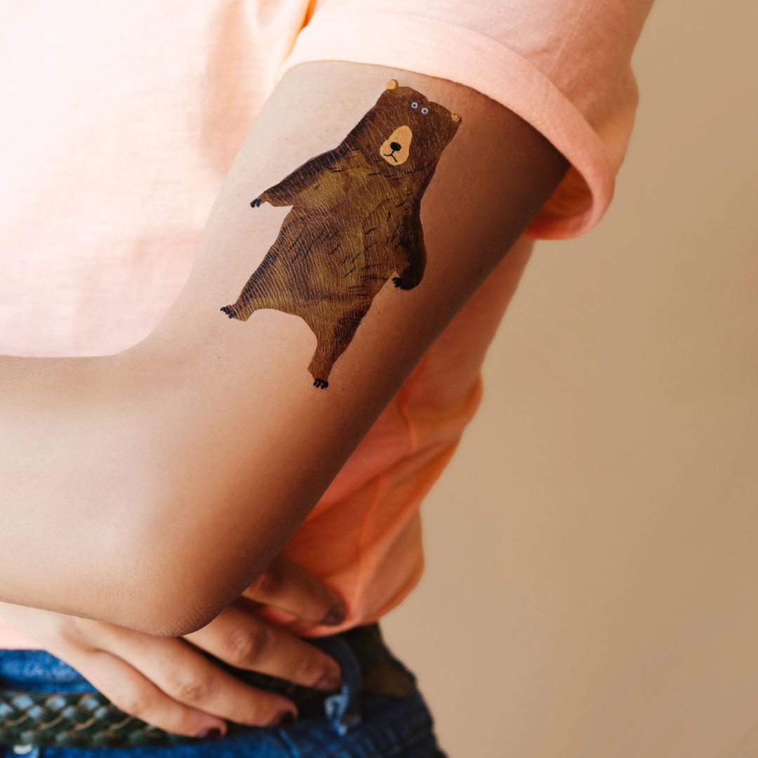 Bear Stare Tattoo Pair