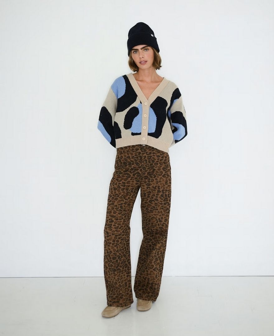 Nora Animal Print Cardigan - Parkette.