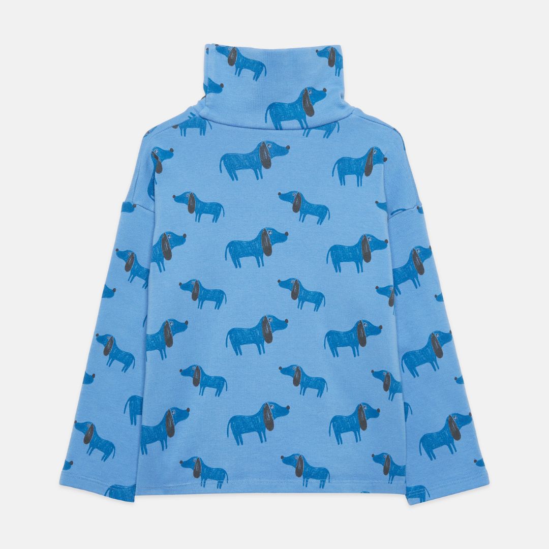 Blue Dog All Over Turtleneck - Parkette.
