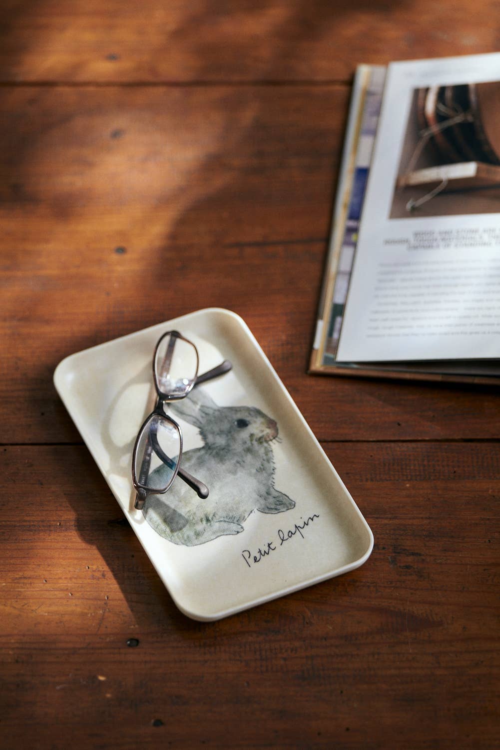 Isabelle Boinot Lapin Linen Coated Tray - Small - Parkette.