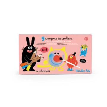 Les Schmouks 3-in-1 Colouring Pencils