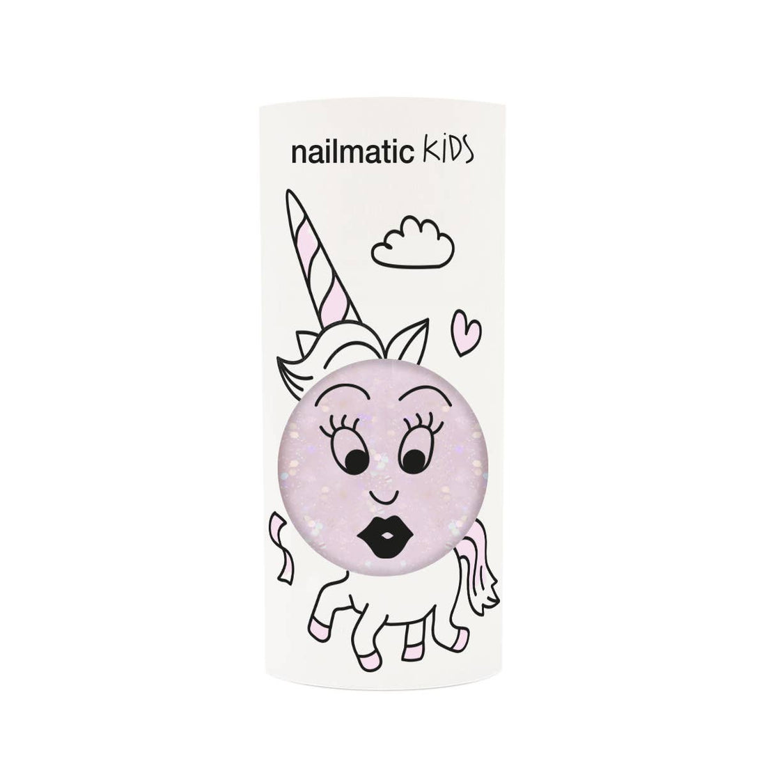 Polly Clear Pink Glitter Water Based Nail Polish - Parkette.