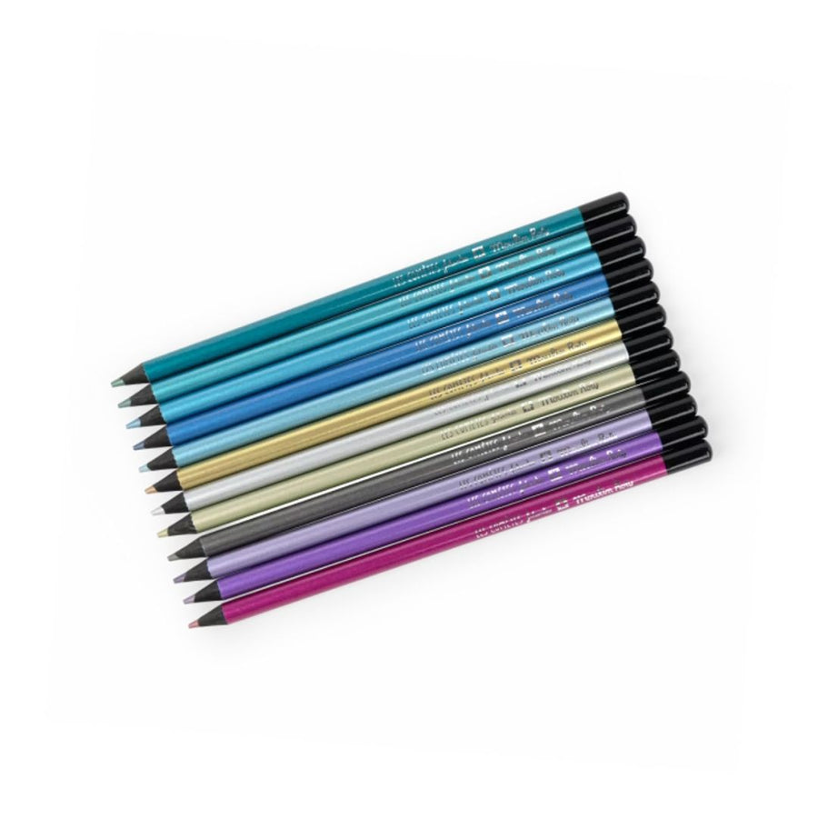 Les Cometes Filantes 12 Metallic Coloured Pencils