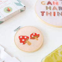 Red Toadstool Cross Stitch Kit for Beginners