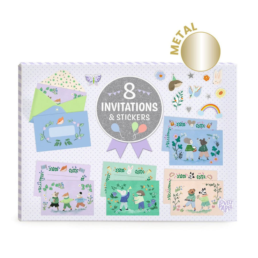 Letter Box Invitation Set – Animal Fanfare - Parkette.