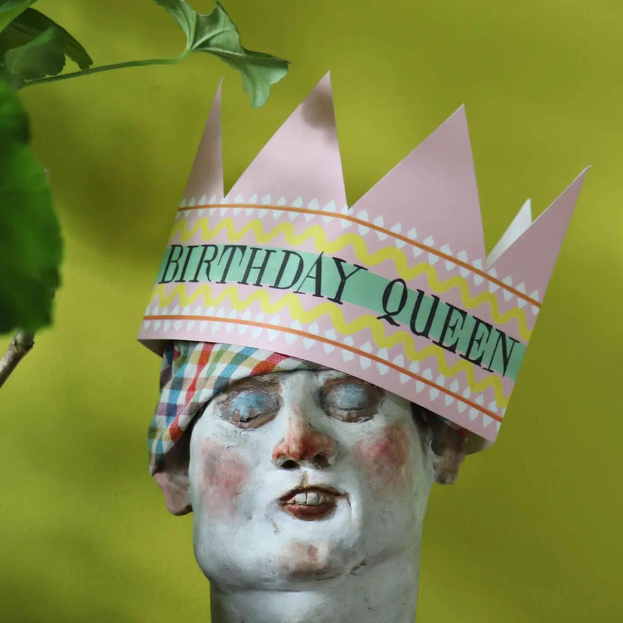 Birthday Queen Party Hat Card - Parkette.
