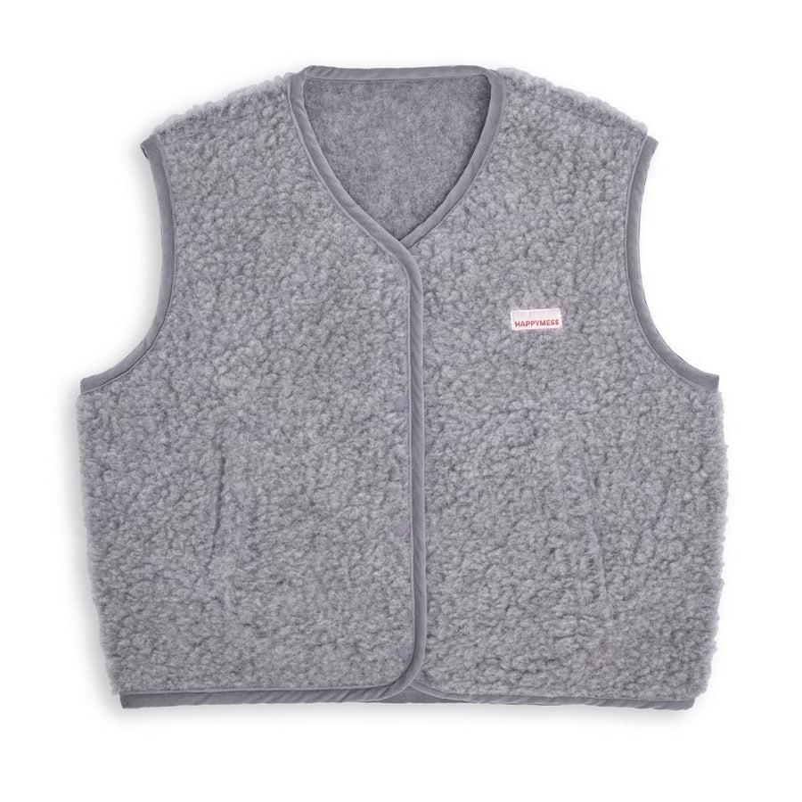 Adult Merino Wool Vest - Stone Grey