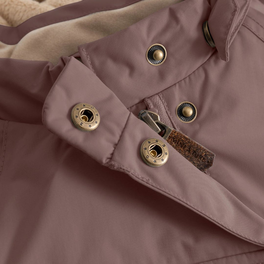 Matwang Fleece Lined Winter Jacket - Peppercorn Plum - Parkette.