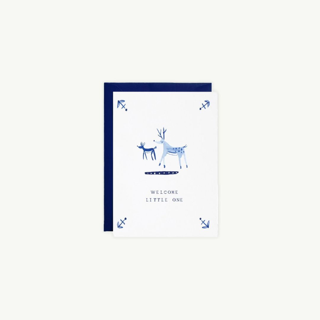 Welcome Little Deer Petite Card