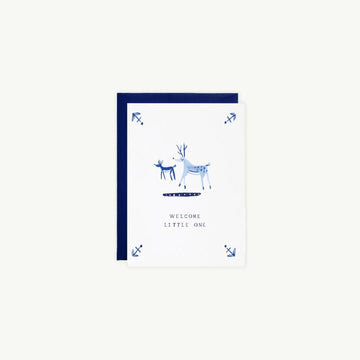 Welcome Little Deer Petite Card