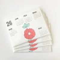 Papier Mobile Hollyhock 2026 Riso Print Calendar