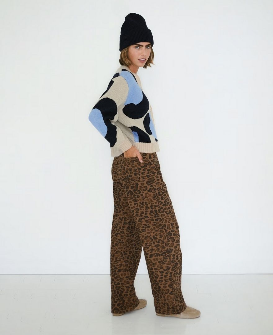 Nora Animal Print Cardigan - Parkette.