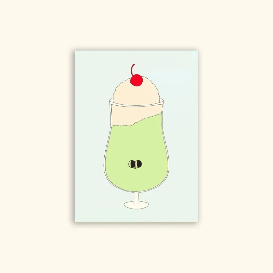Dessert Melon Soda Postcard