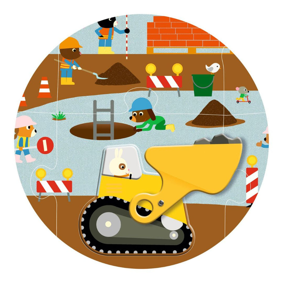 Construction Site Giant Puzzle  (12 pcs + 5 pcs) - Parkette.