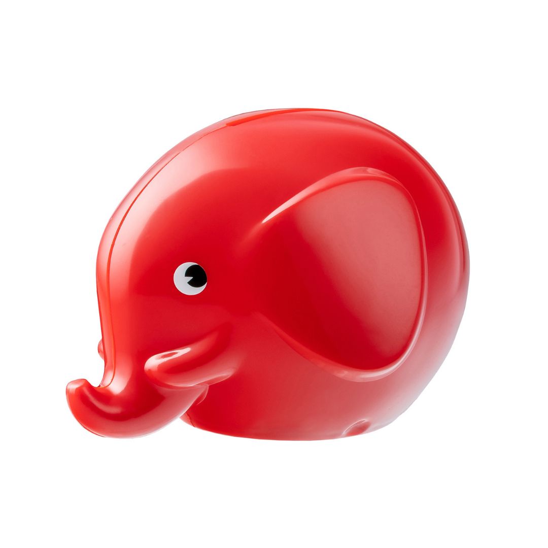 Medi Elephant Money Box - Red - Parkette.