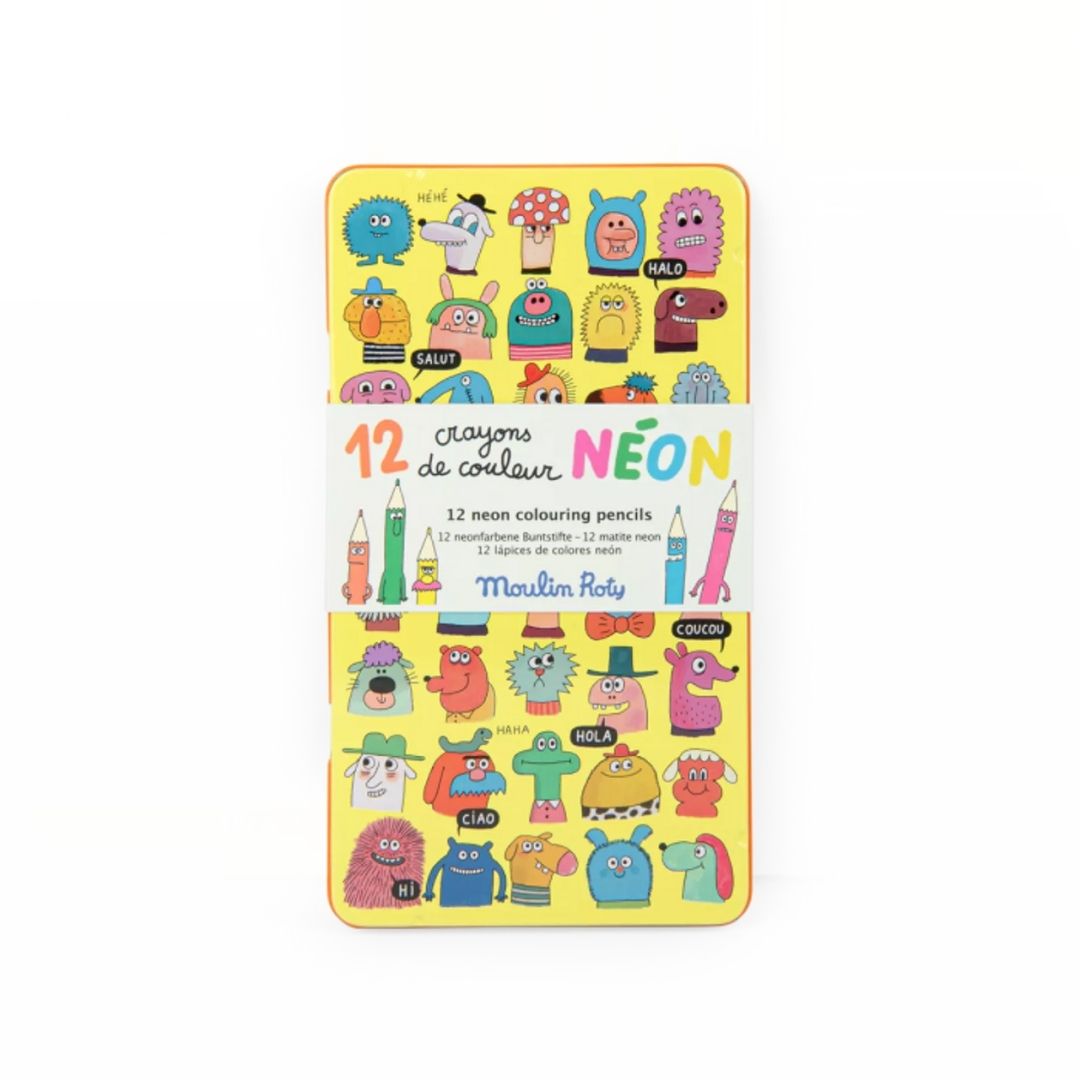 Les Schmouks 12 Neon Colouring Pencils