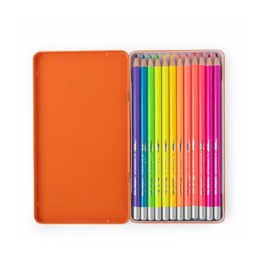 Les Schmouks 12 Neon Colouring Pencils