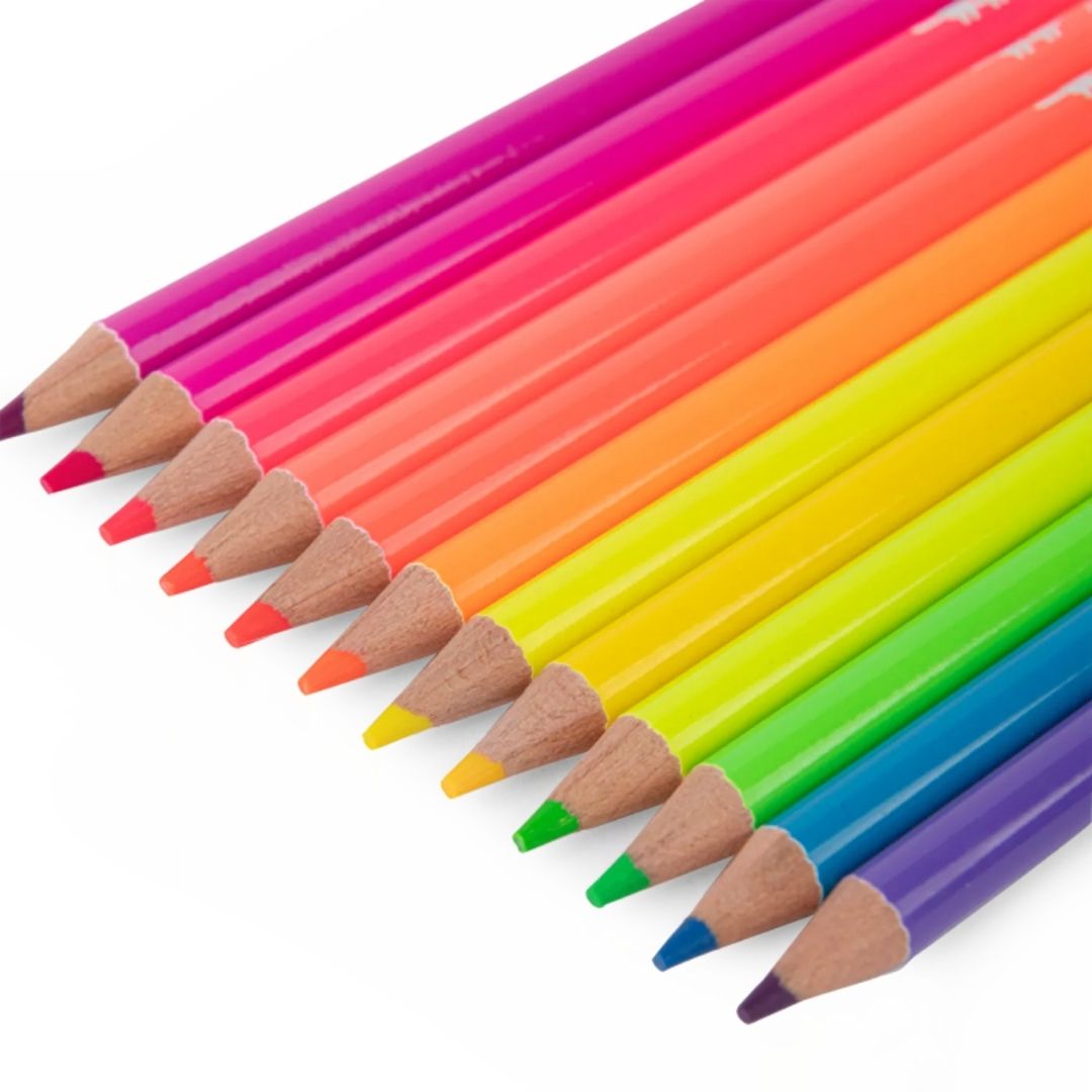 Les Schmouks 12 Neon Colouring Pencils