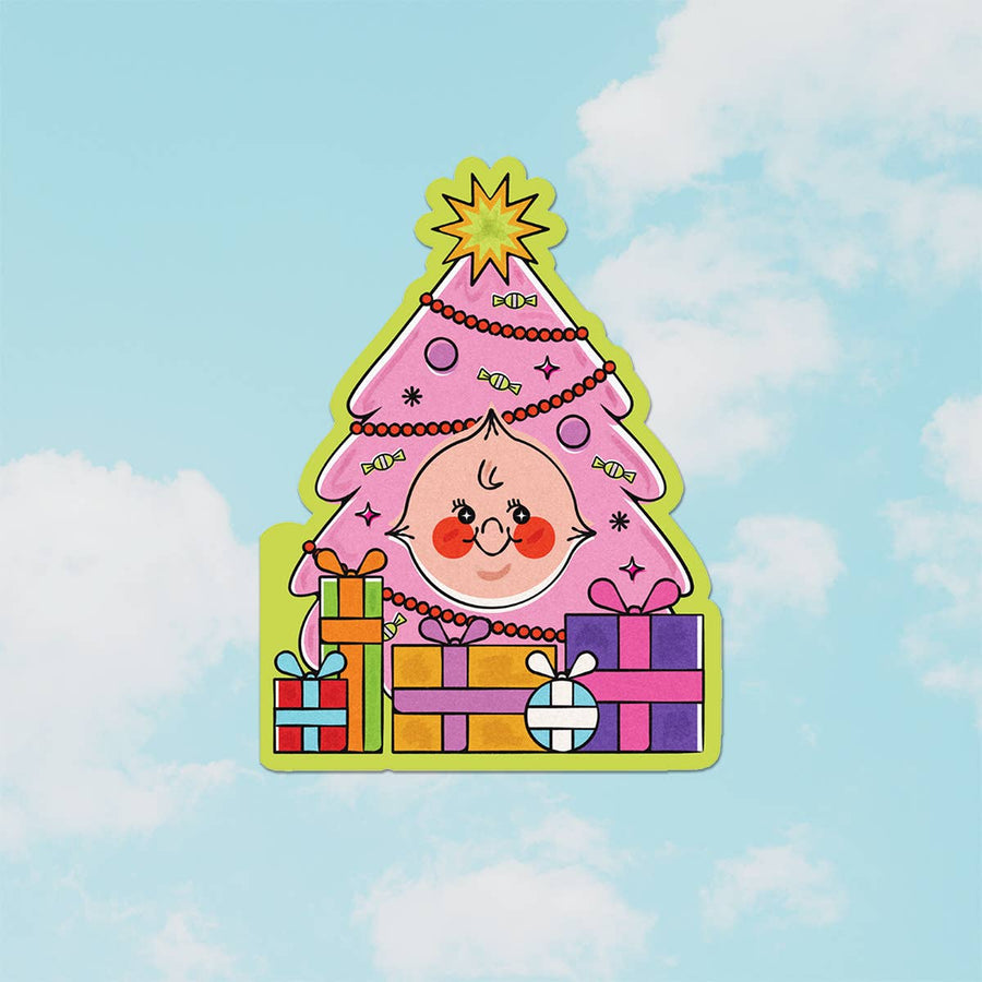 Kewpie Christmas Tree Greeting Card - Parkette.