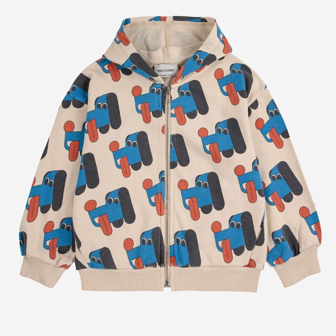 Kids Doggy Mate All Over Zipped Hoodie - Parkette.